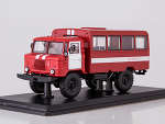 SSM1198 Масштабная модель: Горький-66 Вахтовый автобус пожарная служба 1/43