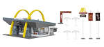Vollmer43634 Строение-Ресторан быстрого питания mcdonald'S с Mcdrive H0