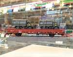 Marklin46958 TRANSPORT BY RAIL FOR 2 "UNIMOG" TRUCKS 1/87