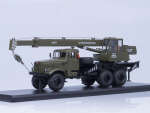 SSM1183 Масштабная модель: Автокран КС-3575 (на шасси КРАЗ-255Б1), хаки 1/43