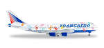Herpa528818 Модель самолета Boeing 747-400 Transaero Airlines "Flight of Hope" Registration: "EI-XLO" 1/500