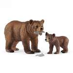 SCHLEICH42473 Медведица гризли с медвежонком