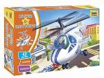 ЗВЕЗДА5215 Сборная игрушка конструктор- Детский полицейский вертолет
