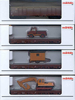 Marklin00753-11 Платформа со съемными стойками с грузовиком Wiking Unimog 1700  (DB AG) Ep.V H0
