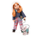 Gotz2159097 Кукла Ханна гуляет с собакой, рыжеволосая, 50 см